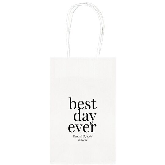 Best Day Ever Big Word Medium Twisted Handled Bags